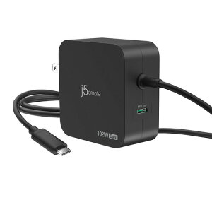 j5 create JUP25102 102W GaN�̗p PD3.0 USB-C 2-Port Wall Charger