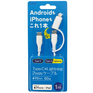 OSMA CD-CLJ100W USBP[u Type-C to C ^ Type-C to Lightning PDΉ zCg