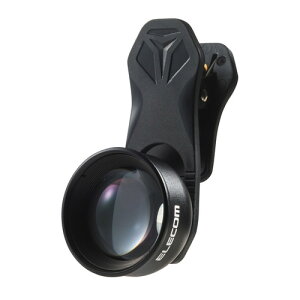 エレコム P-SLZ2XBK スマートフォン用カメラレンズ/望遠2倍レンズ/ブラック