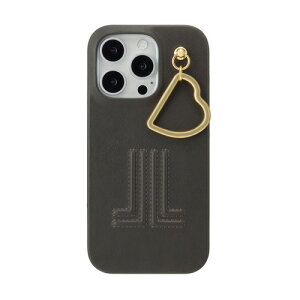LANVIN en Bleu LBGRYWPHCIP2463P Slim Wrap Case with Heart Charm for iPhone16 Pro Gray