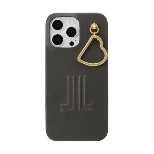 LANVIN en Bleu LBGRYWPHCIP2469 Slim Wrap Case with Heart Charm for iPhone16 Pro MAX Gray