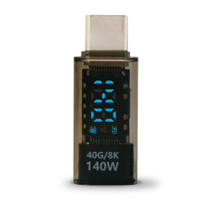 JTT TCTC-DSP-SBK USB4�Ή� TYPE-C �ϊ��R�l�N�^ �d�̓f�B�X�v���C �X�P���g�� �u���b�N