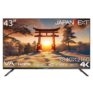 JAPANNEXT JNV43UHDRU 43�^ VA�p�l������ 4K�t�����j�^�[ HDR�Ή�