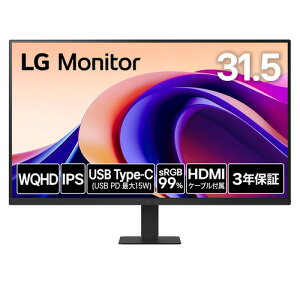 LG�G���N�g���j�N�X 32U631A-B 31.5�^ WQHD 100Hz IPS sRGB 99% HDR10 �m���O���A �t���b�J�[�Z�[�t �u���b�N