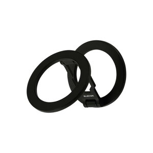 �G���R�� P-DSCMPWM01BK �X�}�z�X�^���h �܂肽���� 360�x��] �}�O�l�b�g�p�b�h�t MagSafe�Ή��X�}�z ������ �u���b�N