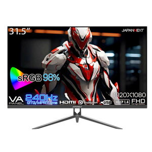JAPANNEXT 31.5�C���` 240Hz�Ή��Q�[�~���O���j�^�[ HDMI DP �t��HD���C�h JN-V315G240FHDR