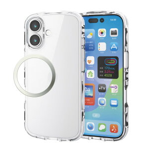 �G���R�� PM-A25ATSLACR iPhone 17 �P�[�X ���C�z���Ή����^���X�e�b�J�[�t TOUGH SLIM LITE �N���A