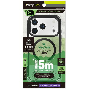�g���j�e�B iPhone17 Pro MS�Ή� �������݌v ���Ռ��z�� �n�C�u���b�h�P�[�X C×B TR-IP25M3-GRUSM-CLB