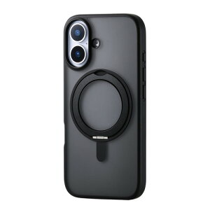 �G���R�� PM-A25AMAGSTBK iPhone 17 �P�[�X �n�C�u���b�h �J�o�[ MAGKEEP 360�x��]�X�^���h�t �u���b�N