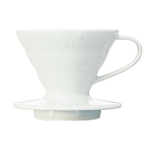 HARIO �n���I V60���߃h���b�p�[01 �Z���~�b�NW 1-2�t�p �z���C�g VDCR-01-W