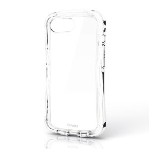 �G���R�� PM-A26SGRPACR iPhone 17e�^16e Grippy �n�C�u���b�h�P�[�X �I�[���N���A ���^���X�e�b�J�[�t