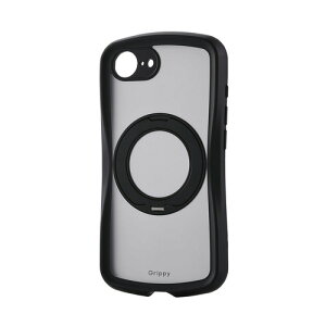 �G���R�� PM-A25SGRSTKMBK iPhone 17e/16e �P�[�X �n�C�u���b�h �J�o�[ �Ռ��z�� MAGKEEP ���͋z�����C�����X�[�d�Ή� ��]���X�^���h�t Grippy �u���b�N