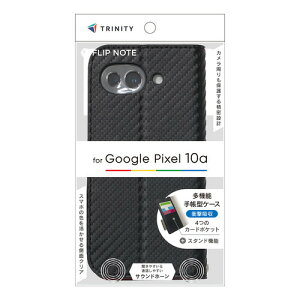 �g���j�e�B TR-PX2610A-FN-CBBK Google Pixel 10a [FlipNote] �ϏՌ��t���b�v�m�[�g�P�[�X �J�[�{���u���b�N