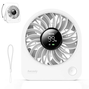 AECOOLY TE01WH Chic 03 Portable Table Fan 5�i�K���ʐؑ� �X�}�[�g�f�W�^���\�� �z���C�g