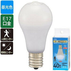 �I�[���d�@ LDA4D-G�^E17 PIR LED�d�����` E17 40�`���� �l�����ÃZ���T�[�t �����F 530lm