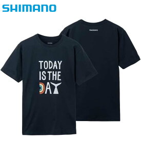スーパーセール半額　シマノSHIMANO　SH-003V　コットングラフィック　ネイビー　Tシャツ　