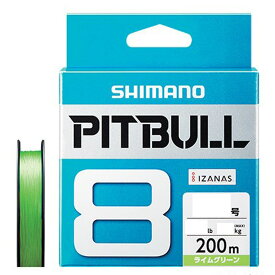 PEライン　釣り糸　シマノ SHIMANO PITBULL 8 (ピットブル 8) PL-M68R ライムグリーン 200m 2点までメール便配送可能 【 メール便 対応 】