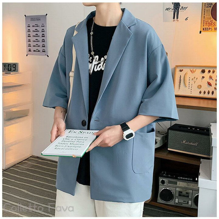 楽天市場】サマージャケット メンズ 夏服 半袖 清涼 通学 テーラード 
