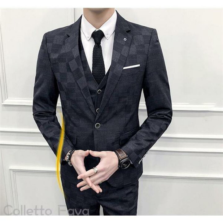 楽天市場】ビジネススーツ メンズ スリーピーススーツ 3ピース 1つ  