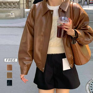 ライダースジャケット レディース レザージャケット ライダース コート フェイクレザー ダブル シンプル バイクジャケット 大人 秋服 秋アウター 秋ジャケット 秋冬 大きいサイズ 革ジャン