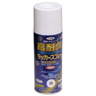塗料 高耐久ラッカースプレー 300ml 白 アサヒペン ラッカースプレー スプレー塗料 シリコンラッカースプ…