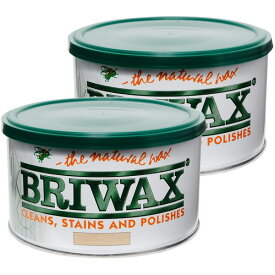 まとめ買い 2缶入 ブライワックス トルエン・フリー クリア 370ml 04 BRIWAX CLEANS STAINS AND POLISHES