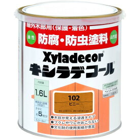 キシラデコール 1.6L ピニー 大阪ガスケミカル ペンキ 油性 塗料 防腐剤 木材 油性塗料 ウッドデッキ 塗料 外壁塗料 家庭用 防カビ 防虫