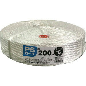 ���[�v PS���[�v �z���C�g �努 �y�ʃ^�C�v ×5�� ��6mm×200m PS6-K200 ���^�J���C�N ���[�v �ב���R PP���[�v PS���[�v �J���[���[�v ����R �R