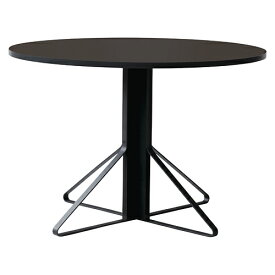 artek（アルテック）ダイニングテーブル KAARI TABLE（カアリ・テーブル） φ110cm ブラックステインオーク/ブラックリノリウム【受注品】