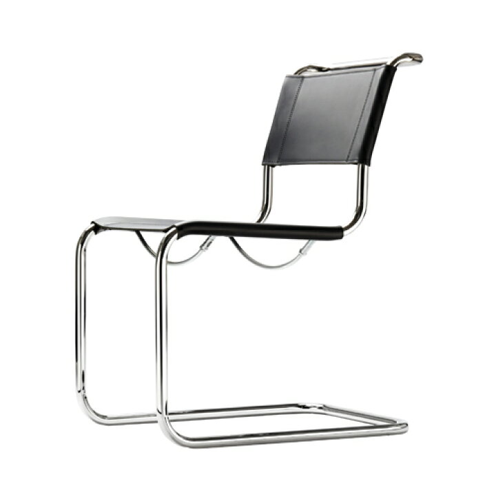 楽天市場】THONET カンチレバーチェア no.S33 ブラックレザー【受注品 