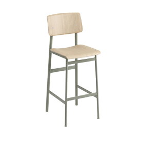 MUUTO（ムート）LOFT BAR STOOL 75CM ダスティーグリーン/オーク