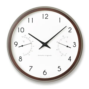 Lemnos(レムノス)温湿度計付掛時計 Campagne air(カンパーニュ エール) ブラウン