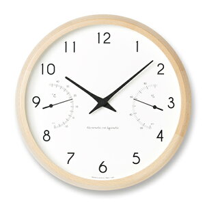 Lemnos(レムノス)温湿度計付掛時計 Campagne air(カンパーニュ エール) ナチュラル