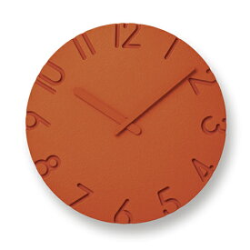 Lemnos（レムノス）掛時計 CARVED COLORED（カーヴド カラード）Φ240mm オレンジ