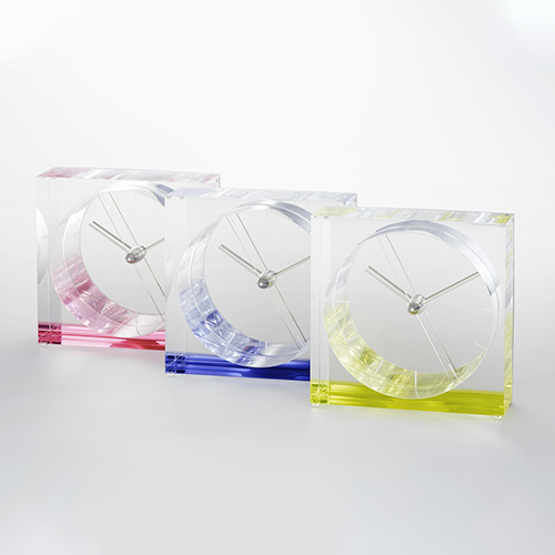 かわいい！ 送料無料 デザイナーズ置き時計 ピンク IRIS - 置時計