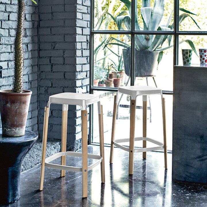 楽天市場】Magis（マジス）ハイスツール Steelwood Stool SH680mm 