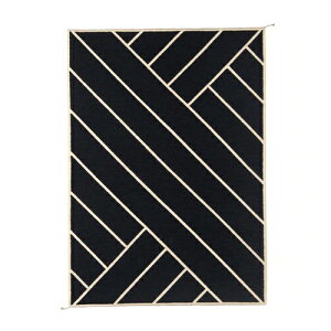 NORDIC MODERN �i�m���f�B�b�N���_���j���O�}�b�g VK-2 2.0×3.0m �u���b�N × �z���C�g