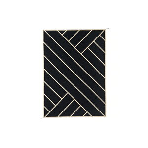 NORDIC MODERN �i�m���f�B�b�N���_���j���O�}�b�g VK-2 1.4×2.0m �u���b�N × �z���C�g