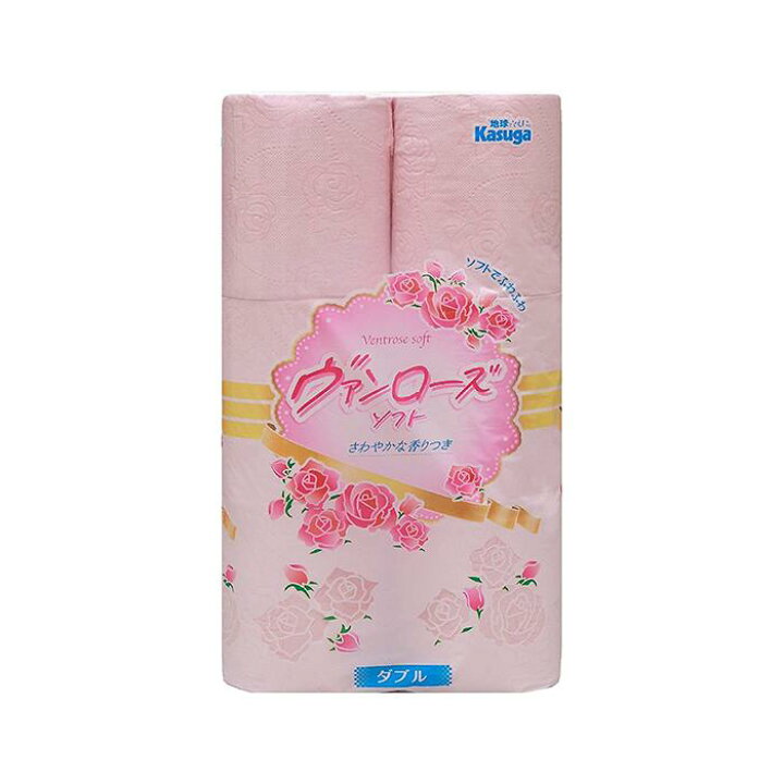 楽天市場 ヴァンローズ ダブル 12ロール 8パック トイレットペーパー ピンク 湯浅紙店