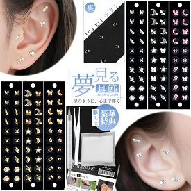 【新店特典✨2点30％OFF！3点40％OFF！】耳つぼジュエリー チタン チタンシール スターターキット 耳つぼシール チタン チタン粒 耳つぼジュエリー シール シールセット セルフキット 耳ツボシール パーツ 金属アレルギー対応 美肌 健康 可愛い ビジュー おしゃれ 透明 大量