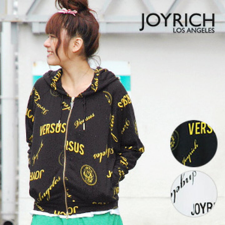 楽天市場】【送料無料】JOY RICH総柄ジップパーカー！アルファベットと 