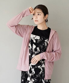 ＼クーポンで10％OFF★5/18 9:59まで／【特別送料無料＆特別価格】UVカット パーカー レディース S/M/L/LL/3L トップス 羽織り フーディー 紫外線対策 日焼け防止 薄手 軽い ゆったり 夏 【メール便可22】◆zootie（ズーティー）：さらっと薄手で快適 UVカットパーカー