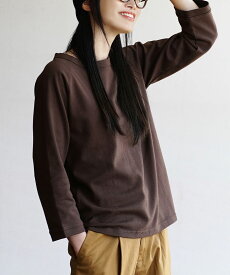Tシャツ 綿100％ レディース S/M/L/LL トップス カットソー ロンT バスクシャツ 七分袖 コットン 汚れにくい 撥水 ゆったり 秋 【メール便可22】◆zootie（ズーティー）：フレンチバスク ラグランカットソー［無地］