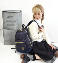 ゴールドファスナーナイロンリュックサック