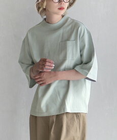 Tシャツ 綿100％ レディース トップス カットソー バスクシャツ クルーネック コットン 半袖 五分袖 七分袖 汚れにくい 撥水 オーバーサイズ ゆったり 春 【メール便可22】◆zootie（ズーティー）：シミヘン加工 フレンチバスクシャツ［半袖］