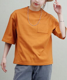 ＼店内全品ポイント20倍！／Tシャツ 綿100％ レディース トップス カットソー バスクシャツ クルーネック コットン 半袖 五分袖 七分袖 汚れにくい 撥水 オーバーサイズ ゆったり 春 【メール便可22】◆zootie（ズーティー）：シミヘン加工 フレンチバスクシャツ［半袖］