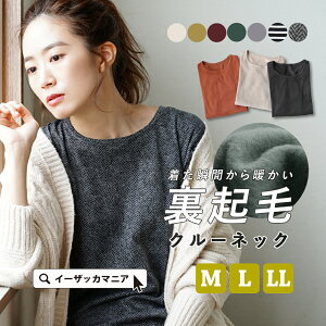 【秋バーゲン★特別送料無料!】 カットソー M/L/LL 秋冬の重ね着に! ボーダー 無地 クルーネック インナー レディース トップス 長袖 丸首 大きいサイズ ゆったり 薄手 【メール便可18】◆☆イベント中☆無地&ボーダー 裏起毛クルーネックカットソー