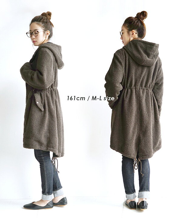 楽天市場】199,585枚完売！コート M/L/LL ボア レディース アウター 