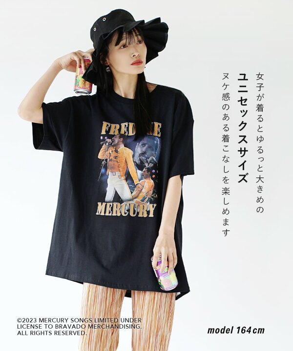 Tシャツ こだわりのTシャツを厳選。 レディース メンズ ユニセックス 男女兼用 トップス カットソー 半袖 半そで クルーネック ロゴ プリント 薄手 ゆったり 綿100% 夏 23FRD001W 【メール便可22】◇GOOD ROCK SPEED(グッドロックスピード):FREDDIE ... マーキュリー スタンダード ボーカル 100
