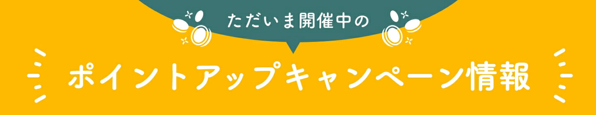 ただ今開催中のポイントアップキャンペーン
